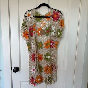 BiBi Multicolor Crochet Swim Coverup